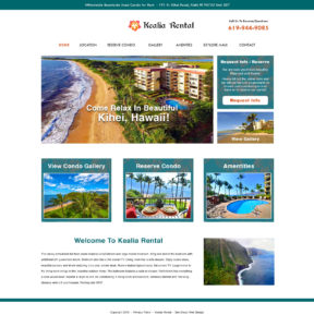 Web Design for Travel Resort