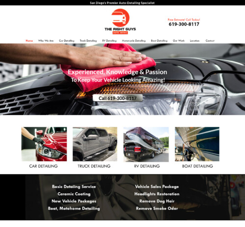 Auto Detailing Website Design
