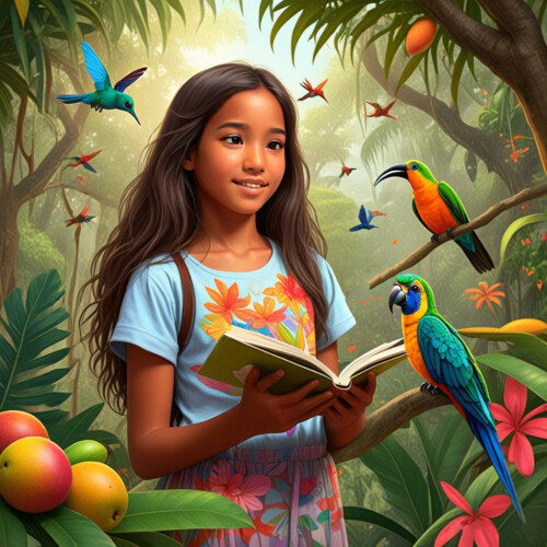 Illustration for children book set in tropical jungle location Illustration-child-book-tropical.jpg