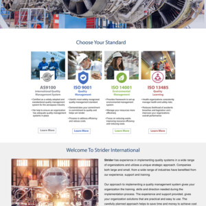 Website Design: Strider Aviation Engineering