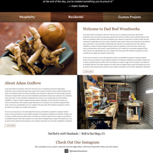 Artisan / Craftsmans Website Design