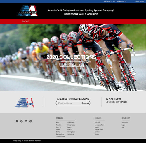 Sports Apparel Website Design
